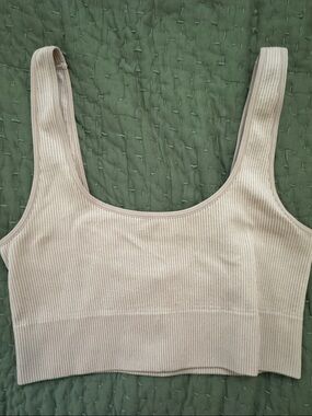 GapBody Ribbed Tank Bralette in cafe au lait XL